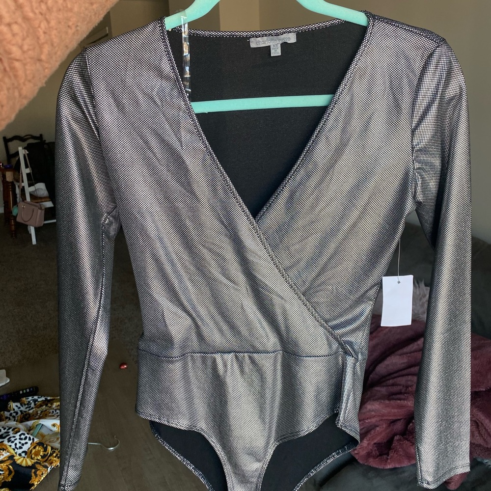 Silver bodysuit